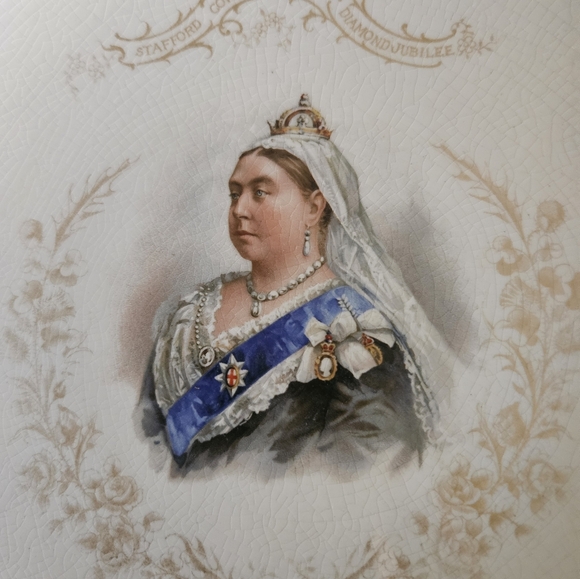 Antique Queen Victoria 1887 Diamond Jubilee Plate